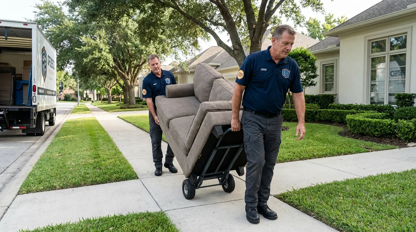 Local residential moving crew loading furniture in Unionville, TN